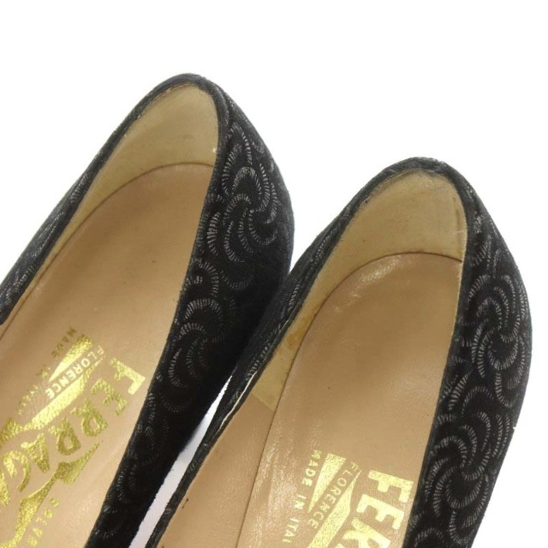 Salvatore Ferragamo(サルヴァトーレフェラガモ)のサルヴァトーレフェラガモ パンプス アーモンドトゥ 4 21.5cm 黒 レディースの靴/シューズ(ハイヒール/パンプス)の商品写真