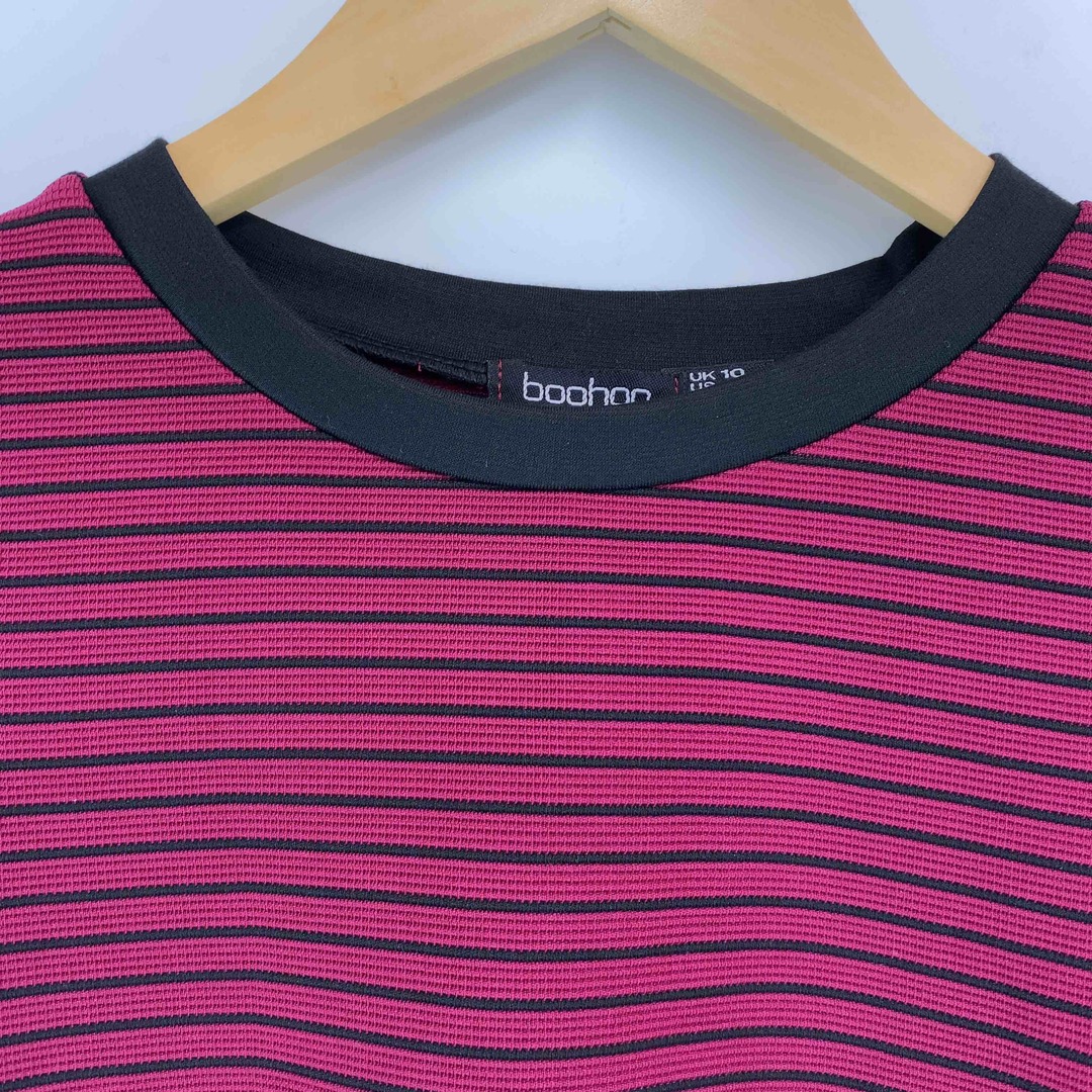 boohoo(ブーフー)のboohoo ブーフー レディース  Tシャツ/カットソー(半袖/袖無し) ボーダー レディースのトップス(シャツ/ブラウス(長袖/七分))の商品写真