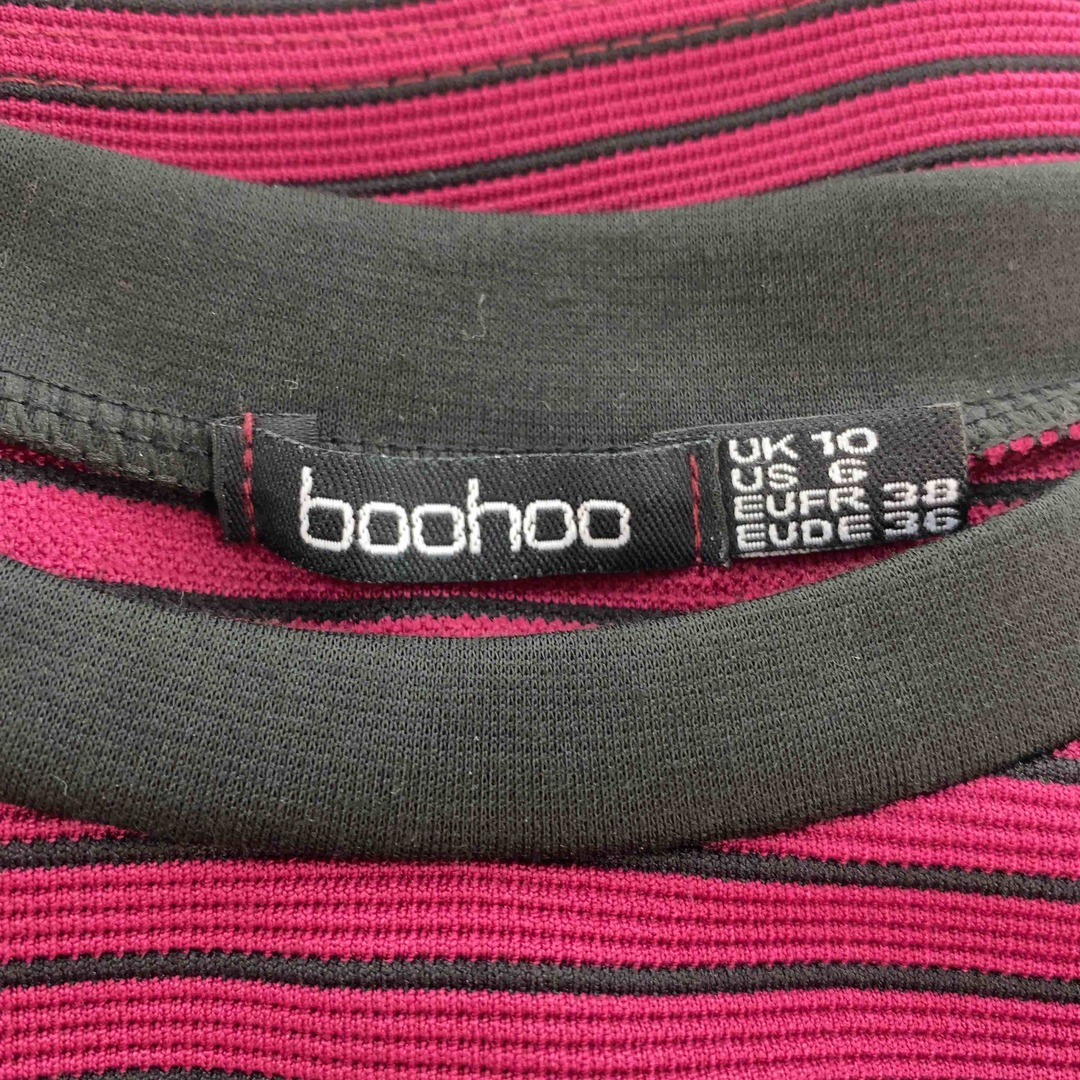 boohoo(ブーフー)のboohoo ブーフー レディース  Tシャツ/カットソー(半袖/袖無し) ボーダー レディースのトップス(シャツ/ブラウス(長袖/七分))の商品写真