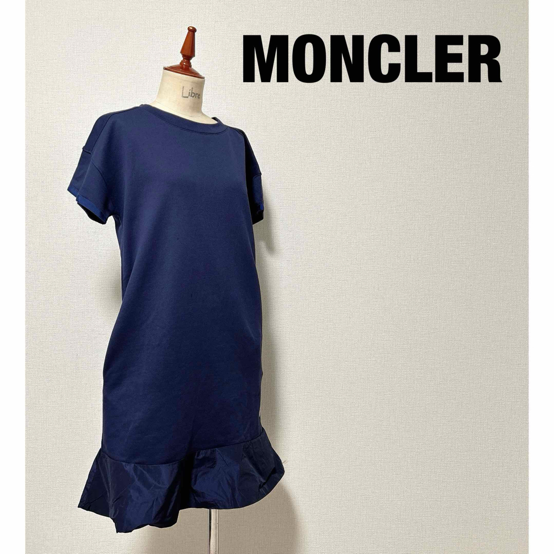 新品 MONCLER モンクレール スウェット ワンピース ドレス ロゴワンピース