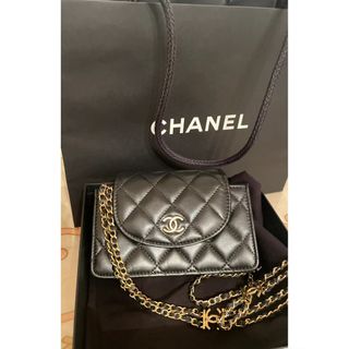 シャネル(CHANEL)のシャネル　チェーン　ショルダーバッグ　チェーンウォレット　美品　ダブルチェーン(ショルダーバッグ)