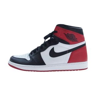 ナイキ(NIKE)のNIKE ナイキ スニーカー 555088-125 Air Jordan 1 Retro High OG Black Toe エアジョーダン 1 レトロ ハイ OG ブラック トゥ スニーカー ブラック系 レッド系 ホワイト系 32cm【新古品】【未使用】【中古】(スニーカー)