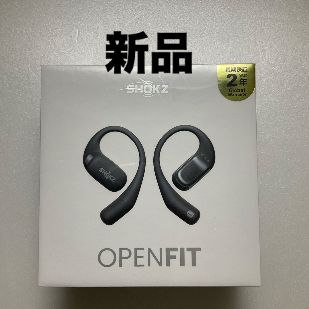 AFTERSHOKZ(アフターショックス)のSHOKZ ワイヤレスイヤホン OPEN FIT BLACK スマホ/家電/カメラのオーディオ機器(ヘッドフォン/イヤフォン)の商品写真