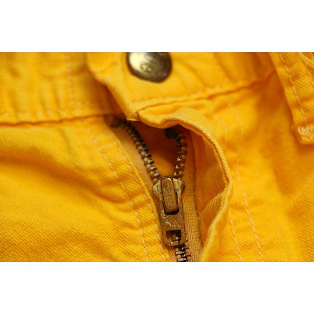 Lee(リー)の70s USA製 Leeリー コットン ペインターパンツ 黄 w33 L36★ビンテージ オールド ワーク カーペンター ロガー オリジナル イエロー メンズのパンツ(ペインターパンツ)の商品写真