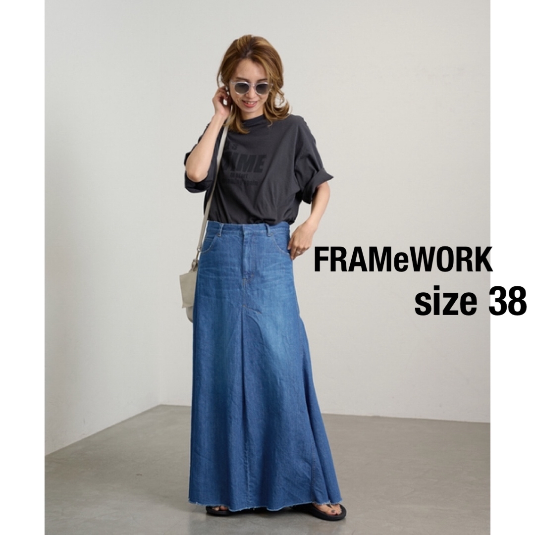 【FRAMeWORK】新品・未使用★DENIM フレアスカート