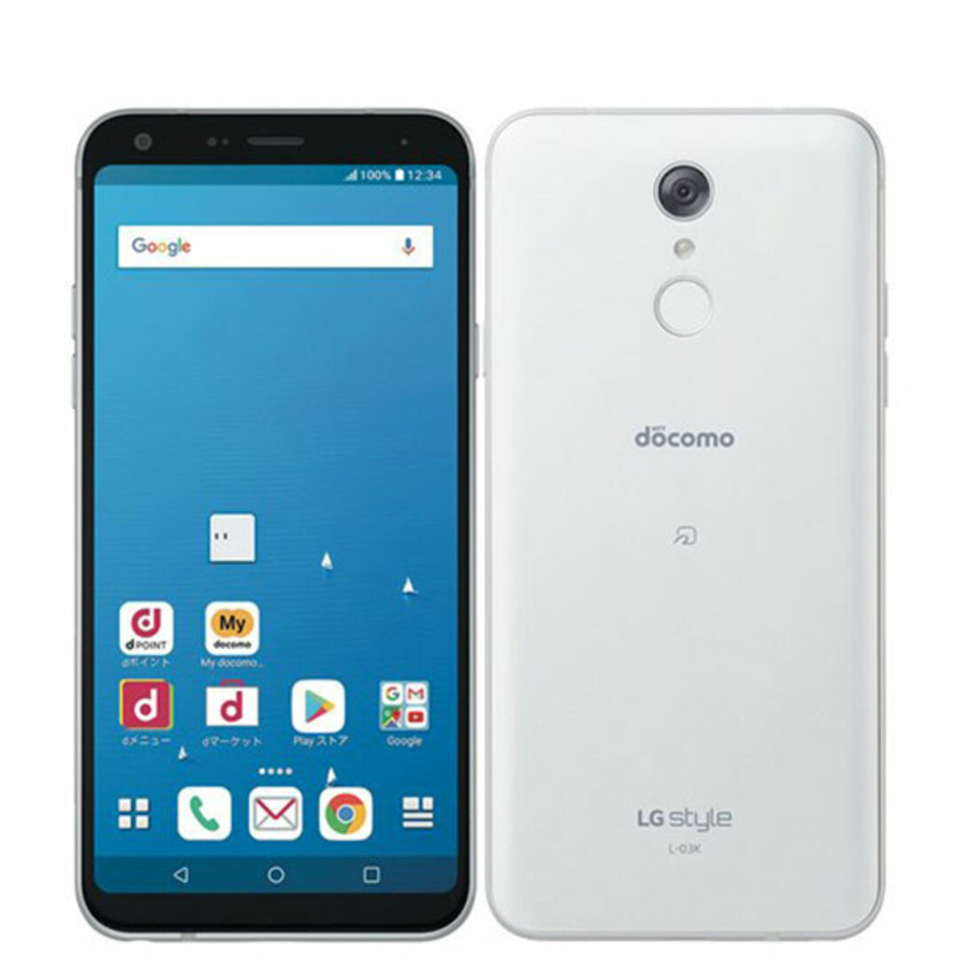 【中古】 L-03K LG style White SIMフリー 本体 ドコモ スマホ  【送料無料】 l03kw7mtm スマホ/家電/カメラのスマートフォン/携帯電話(スマートフォン本体)の商品写真