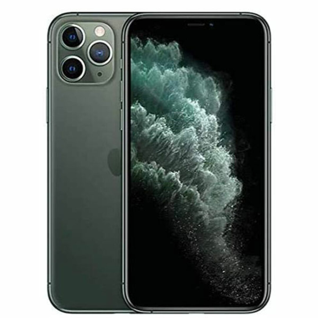 Apple(アップル)の【中古】 iPhone11 Pro 256GB ミッドナイトグリーン SIMフリー 本体 スマホ iPhone 11 Pro アイフォン アップル apple  【送料無料】 ip11pmtm1155 スマホ/家電/カメラのスマートフォン/携帯電話(スマートフォン本体)の商品写真