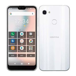 キョウセラ(京セラ)の【中古】 KYV48 GRATINA ホワイト 本体 au Aランク スマホ  【送料無料】 kyv48w8mtm(スマートフォン本体)