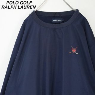 ポロラルフローレン(POLO RALPH LAUREN)の【XLサイズ】ポロゴルフ ラルフローレン／ナイロンプルオーバー　刺繍ロゴ　青系(ナイロンジャケット)