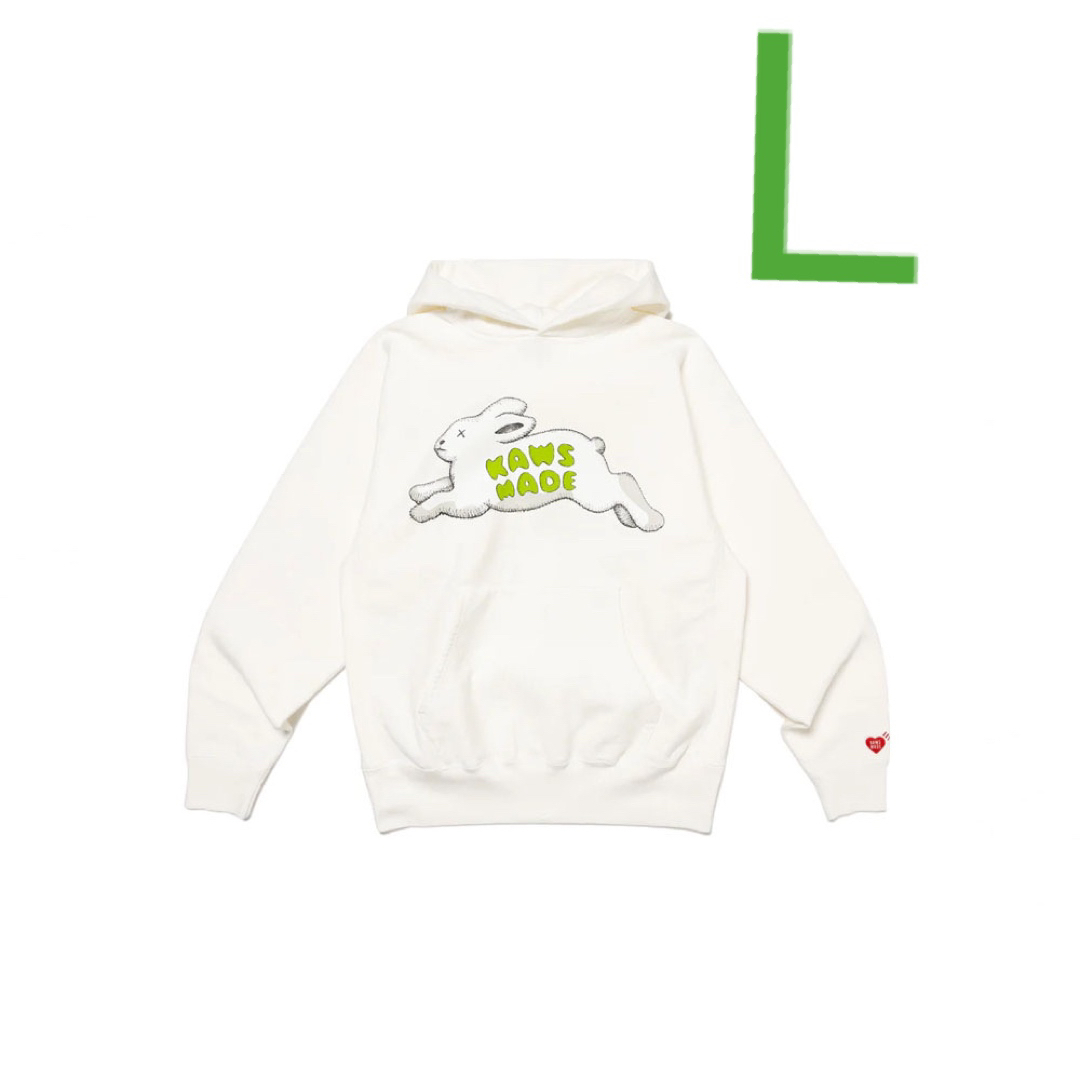 HUMAN MADE(ヒューマンメイド)のHUMAN MADE x KAWS Made Hoodie #1 White L メンズのトップス(パーカー)の商品写真