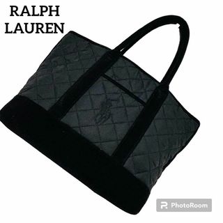 ラルフローレン(Ralph Lauren)のRALPH LAURENラルフローレン　キルティングトートバッグマザーズバッグ黒(トートバッグ)