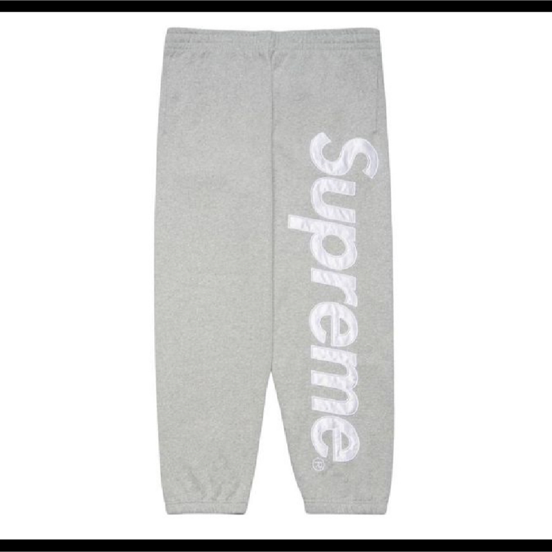 トップスSupreme Satin Appliqu Sweatpant  スウェット　L