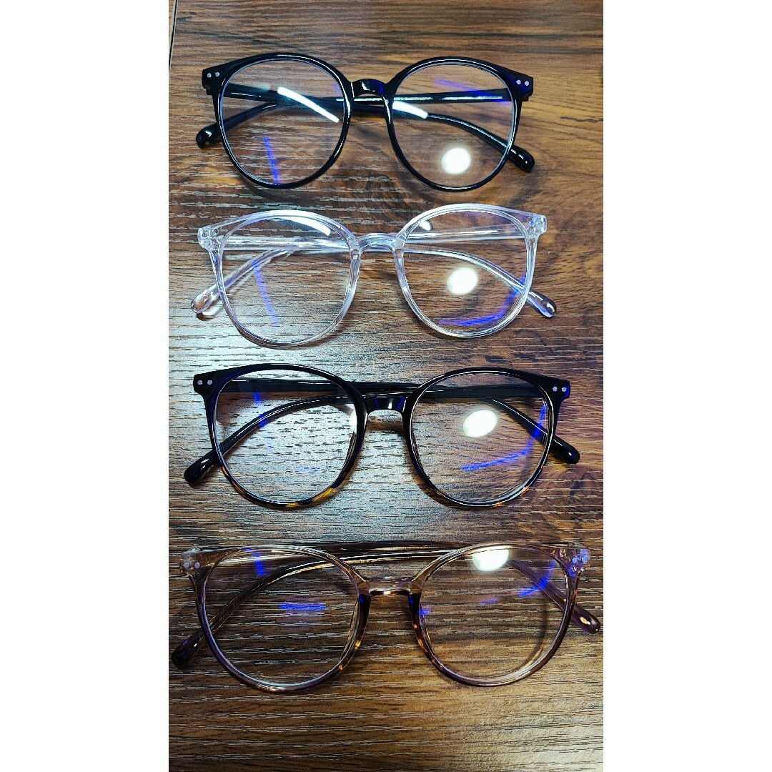 伊達メガネ おしゃれメガネ フェイクメガネ4個セット‼️ メンズのファッション小物(サングラス/メガネ)の商品写真