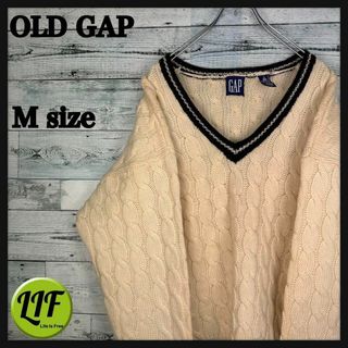 ギャップ(GAP)のオールドギャップ 90s ウール ケーブルチンデンニット 美品 M(ニット/セーター)