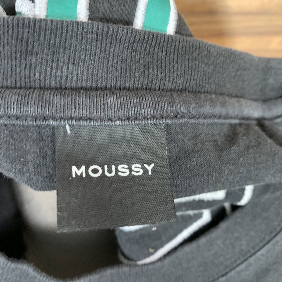 moussy(マウジー)のMOUSSY マウジー Tシャツ フリーサイズ ブラック 黒 長袖 レディースのトップス(Tシャツ(長袖/七分))の商品写真