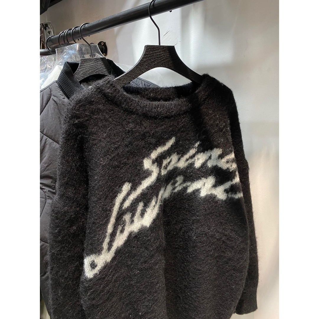 【新品同様】22aw YSL モヘア ロゴ ニットセーター