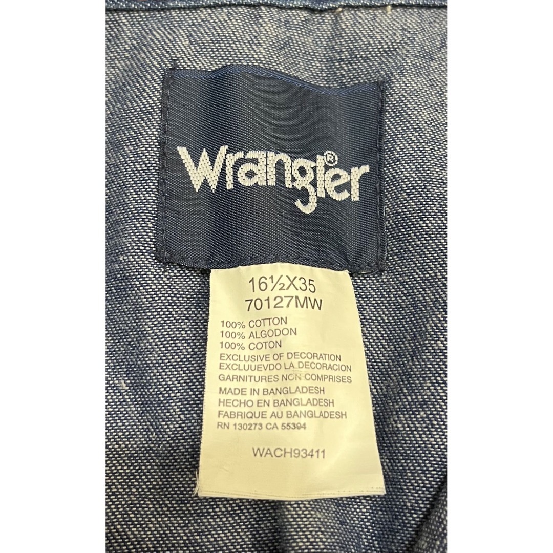 Wrangler(ラングラー)の美品90s Wranglerラングラー 70127MW デニムウエスタンシャツ メンズのトップス(シャツ)の商品写真