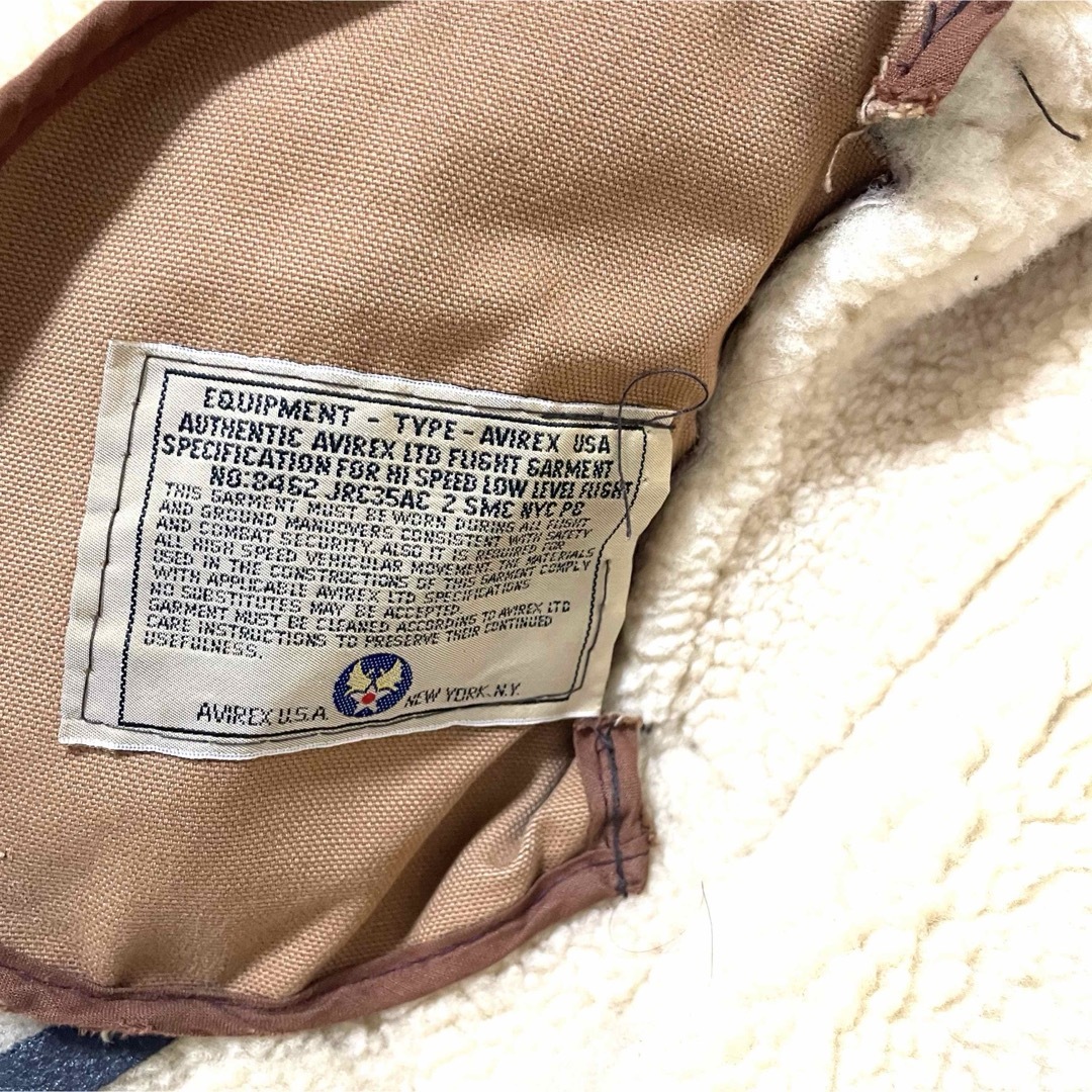 AVIREX(アヴィレックス)のAVIREX B-3 フライトジャケット 40 羊革 USA ブラウン ムートン メンズのジャケット/アウター(フライトジャケット)の商品写真