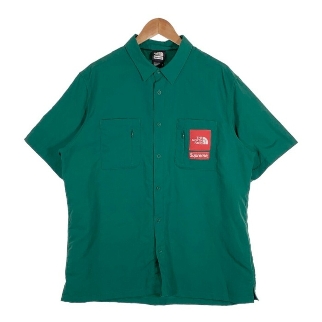 SUPREME シュプリーム 22SS THE NORTH FACE ノースフェイス Trekking S/S Shirt トレッキングショートスリーブシャツ グリーン NR02211I Size XL メンズのトップス(シャツ)の商品写真