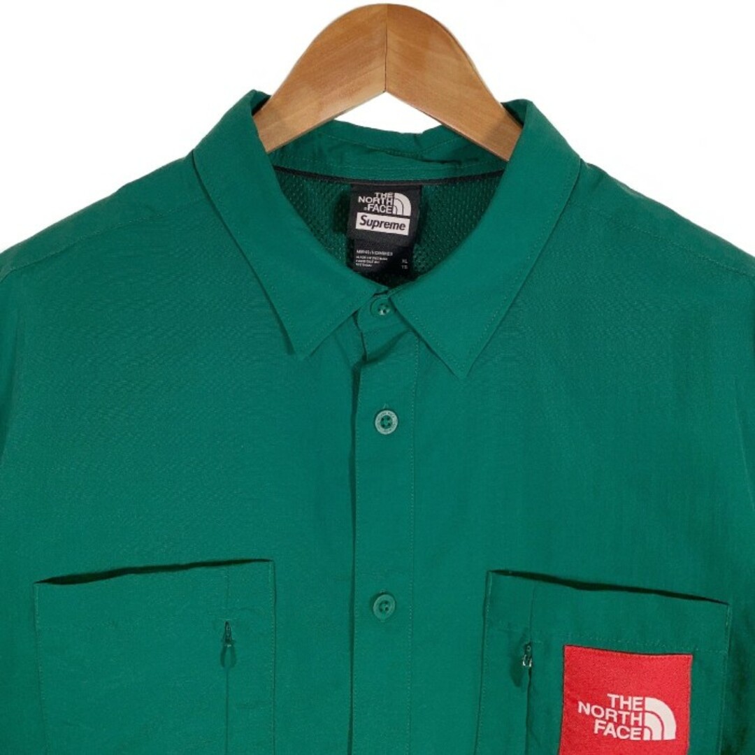 SUPREME シュプリーム 22SS THE NORTH FACE ノースフェイス Trekking S/S Shirt トレッキングショートスリーブシャツ グリーン NR02211I Size XL メンズのトップス(シャツ)の商品写真