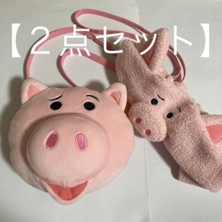 トイストーリー(トイ・ストーリー)のハム　パスケース　ヘアバンド　【2点セット】(キャラクターグッズ)