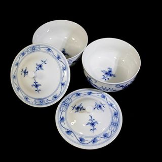 マイセン(MEISSEN)の【１級品セット 送料込み】マイセン ブルーオニオン カップ 湯呑 蓋付き ①(食器)