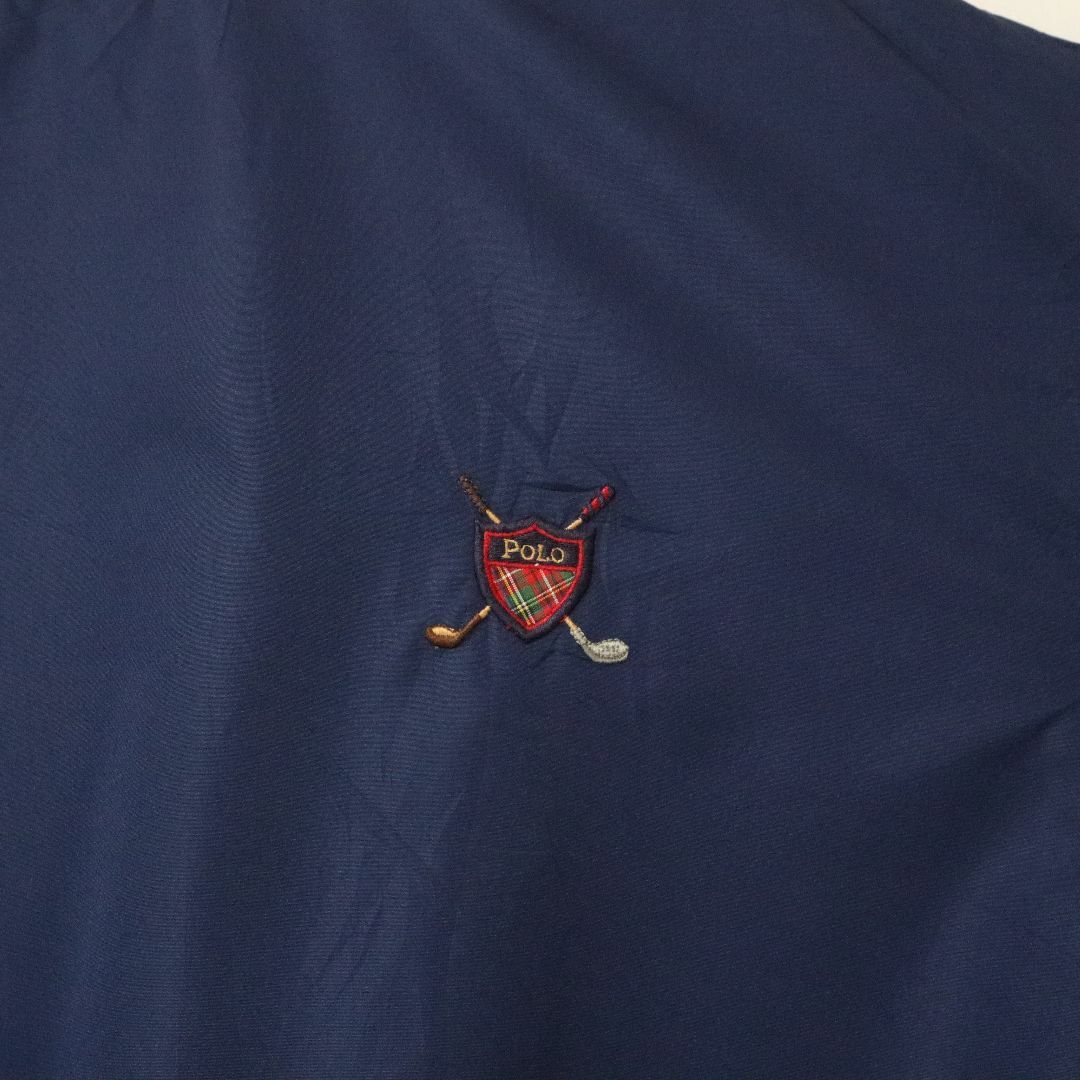 POLO RALPH LAUREN(ポロラルフローレン)の【XLサイズ】ポロゴルフ ラルフローレン／ナイロンプルオーバー　刺繍ロゴ　青系 メンズのジャケット/アウター(ナイロンジャケット)の商品写真