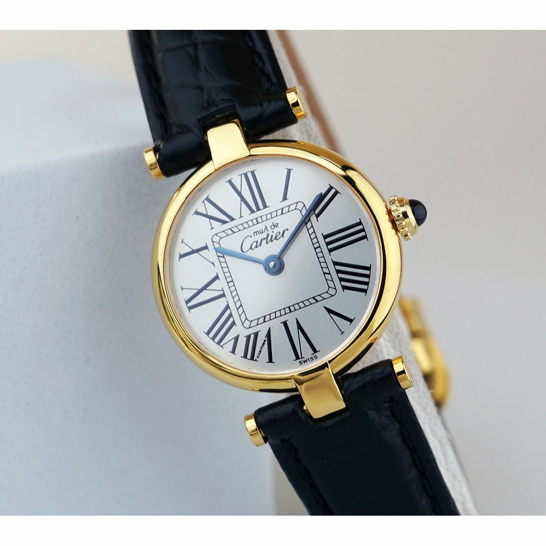 39CARTIER美品 カルティエ マスト ヴァンドーム オパラン ローマン SM Cartier