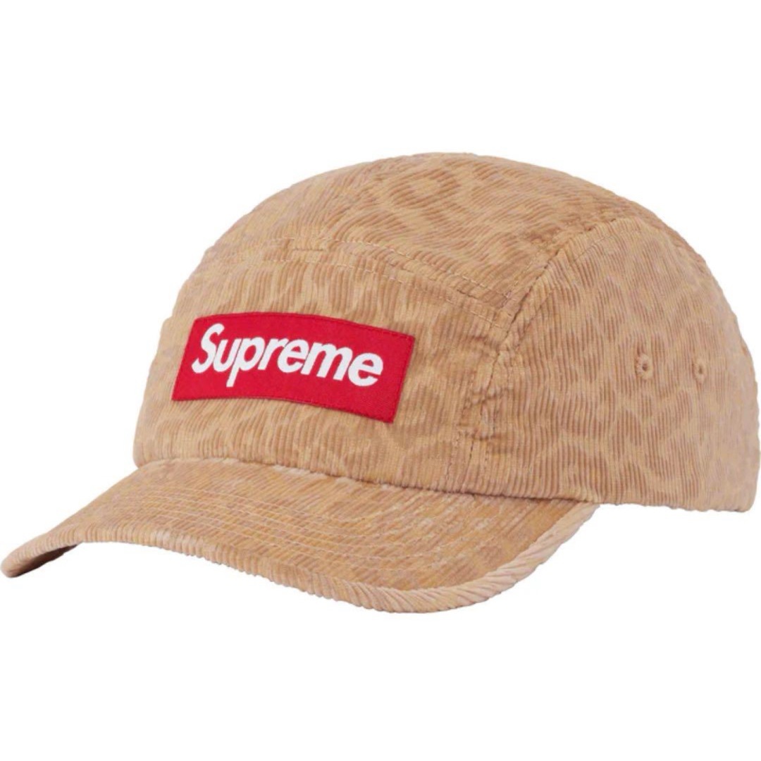 Supreme camp cap leopard box logo