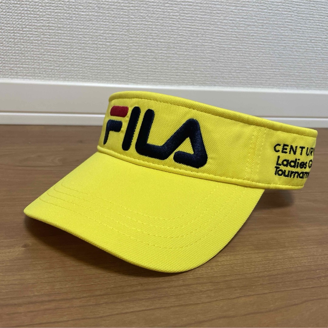 FILA(フィラ)の未使用品　FILA フィラ サンバイザー　ゴルフ　キャップ　黄色　イエロー メンズの帽子(キャップ)の商品写真
