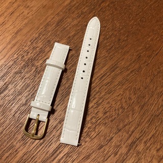 マルマン(Maruman)の本革腕時計ベルト　白　12ミリ(腕時計)