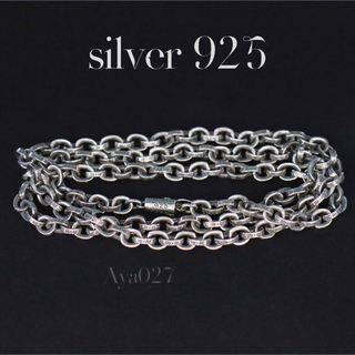 Silver925 クロスペーパーチェーンネックレス 男女兼用 高品質簡易包装