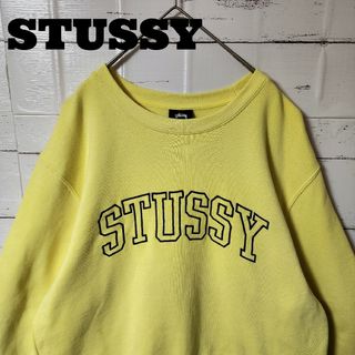 ステューシー(STUSSY)の超希少 STUSSY ステューシー スウェット イエロー 刺繍ロゴ アーチロゴ(スウェット)