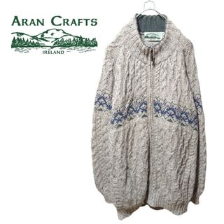 【ARAN CRAFTS】アイルランド製 ウールケーブルニット A-1535(ニット/セーター)