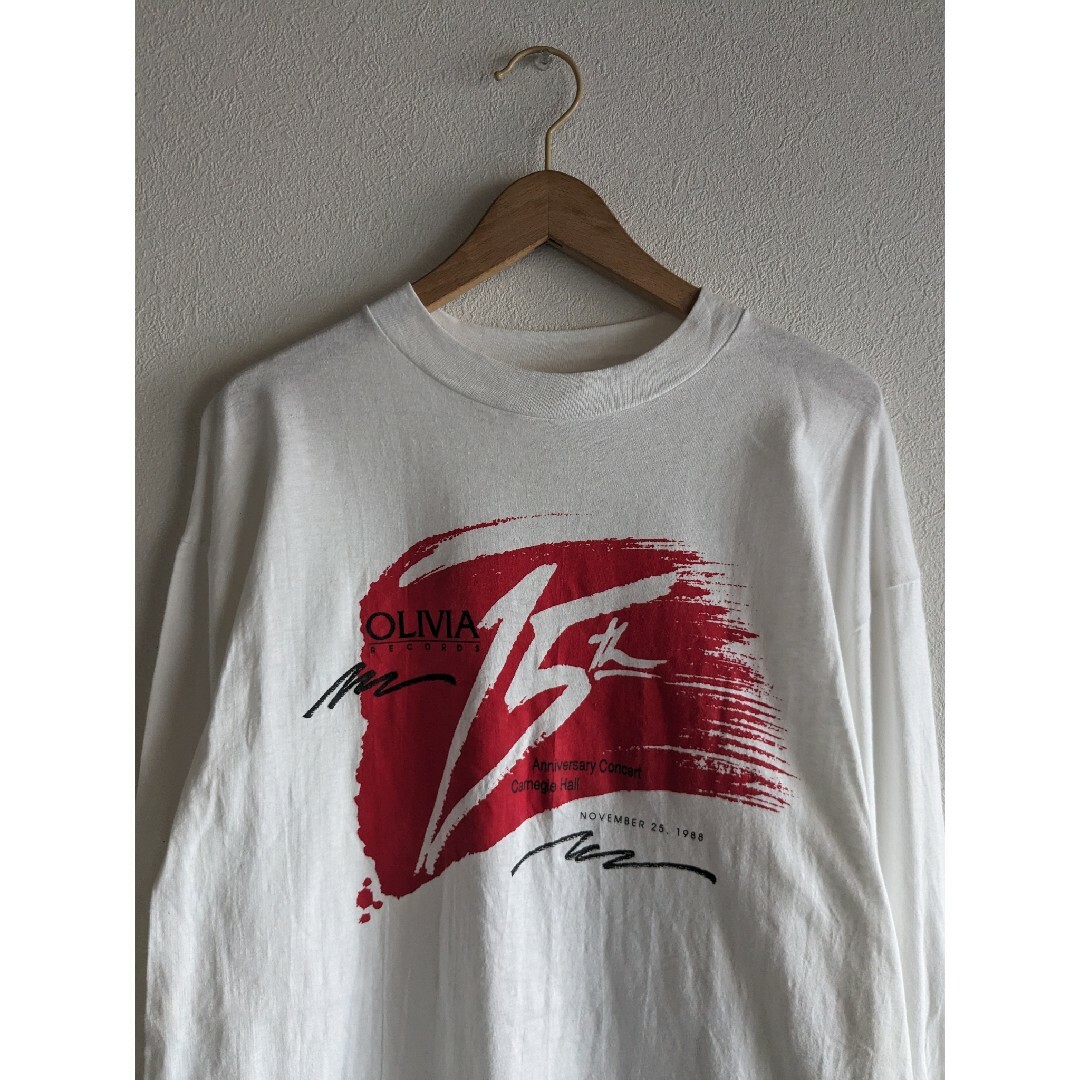 Hanes(ヘインズ)のHanes OLIVIA RECORDS 15th Anniversary メンズのトップス(Tシャツ/カットソー(七分/長袖))の商品写真