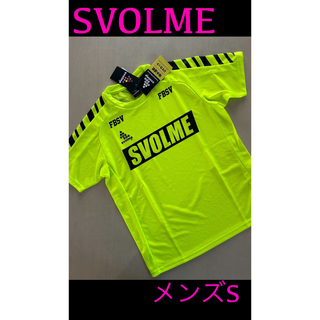 スボルメ(Svolme)の新品タグ付き　メンズS スボルメ LINE TRトップ 半袖　フラッシュイエロー(ウェア)