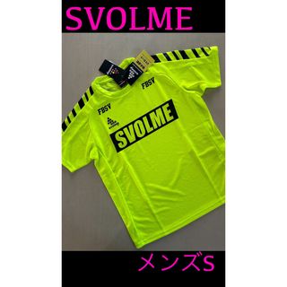 スボルメ(Svolme)の新品タグ付き　メンズS スボルメ LINE TRトップ 半袖　フラッシュイエロー(ウェア)