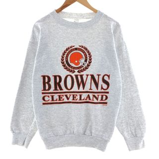 古着 90年代 UNKNOWN NFL CLEVELAND BROWNS クリーブランドブラウンズ スウェットシャツ トレーナー USA製 メンズXL ヴィンテージ /taa003748(スウェット)