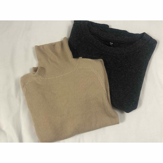 ユニクロ(UNIQLO)のユニクロ ニット セーター 毛100% 長袖 七分袖 2点セット(ニット/セーター)
