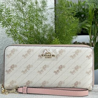 コーチ(COACH)のCOACH C3547 クリーム ロング ジップ ウォレットレディース長財布(財布)