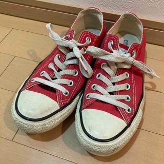 オールスター(ALL STAR（CONVERSE）)のオールスター コンバース 赤 23.5cm  コンバースオールスター ローカット(スニーカー)