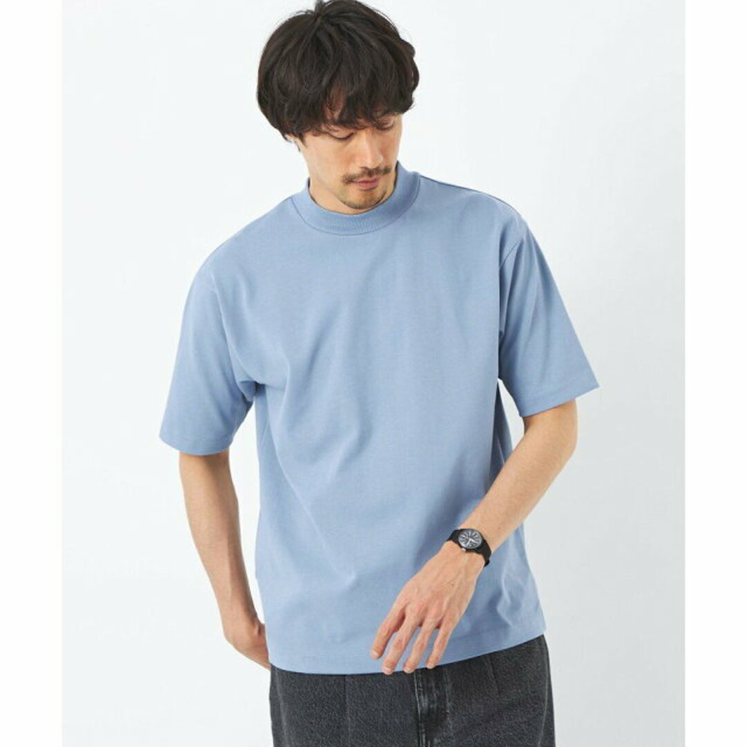 UNITED ARROWS green label relaxing(ユナイテッドアローズグリーンレーベルリラクシング)の【LT.BLUE】GIZA モックネック カットソー メンズのトップス(Tシャツ/カットソー(半袖/袖なし))の商品写真