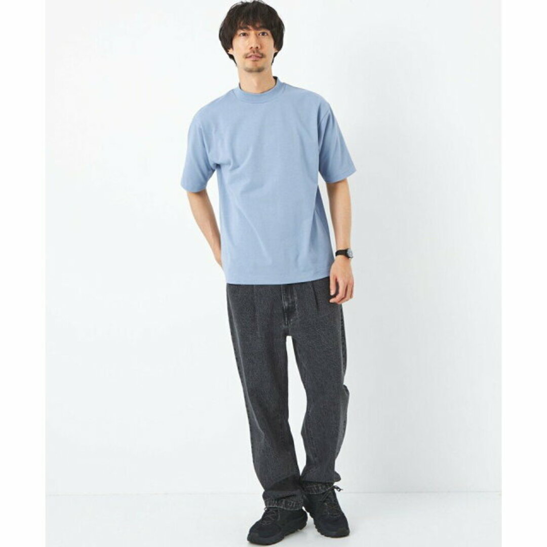 UNITED ARROWS green label relaxing(ユナイテッドアローズグリーンレーベルリラクシング)の【LT.BLUE】GIZA モックネック カットソー メンズのトップス(Tシャツ/カットソー(半袖/袖なし))の商品写真