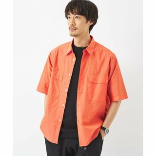 ユナイテッドアローズグリーンレーベルリラクシング(UNITED ARROWS green label relaxing)の【ORANGE】コットン シルク ボイル Wパッチポケット シャツ(その他)