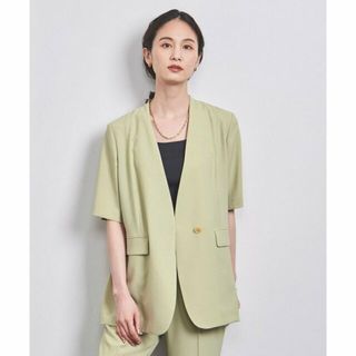 ユナイテッドアローズ(UNITED ARROWS)の【LIME】P/CU ノーラペル ショートスリーブ ジャケット(その他)