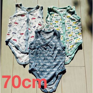 ユニクロ(UNIQLO)の肌着 70cm 3枚セット(肌着/下着)