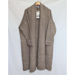 ザラ(ZARA)のZARA ザラ ロング丈ニットコート M ブラウン(その他)