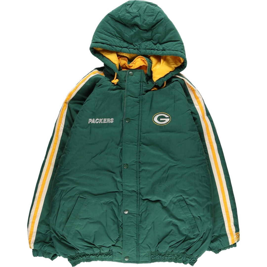 Starterスターター特徴スターター Starter NFL GREEN BAY PACKERS グリーンベイパッカーズ バック刺繍 中綿パーカー メンズXXL /evb004052