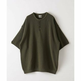 スティーブンアラン(steven alan)の【OLIVE】<Steven Alan> KUBO HENLEY NECK SHORT SLEEVE KNIT -LOOSE/ニット(その他)