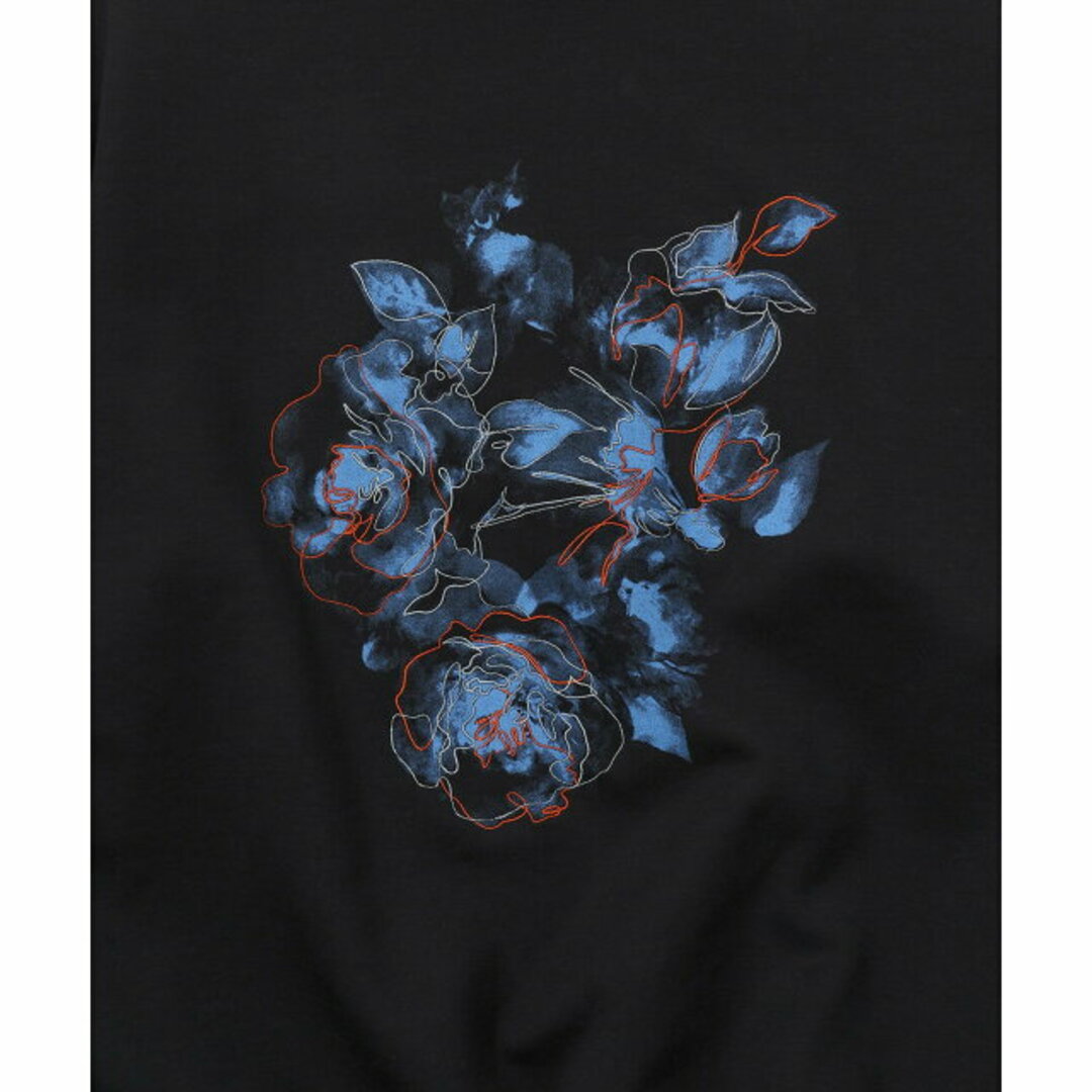 JUNRED(ジュンレッド)の【ブラック（01）】フラワーレイヤードワイドプルオーバー メンズのトップス(Tシャツ/カットソー(半袖/袖なし))の商品写真